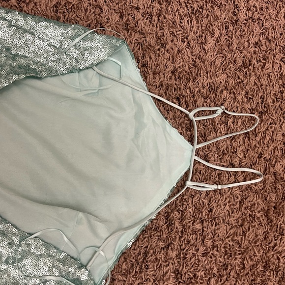 VICI Blue-Green Sequin Dress - Picture 4 of 10